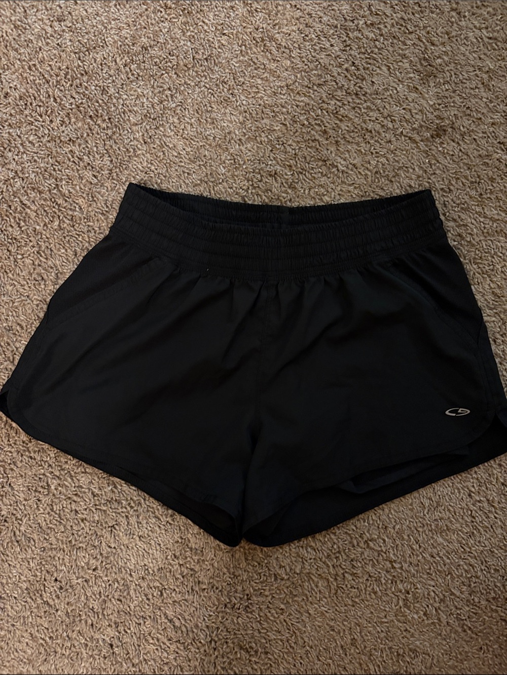 Women's Black Elastic Waist Shorts size medium by champion